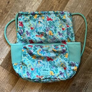Vera Bradley Disney's Little Mermaid Ariel Floral Drawstring Backpack Bag